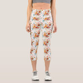 Leggings Capri Modèle floral du jardin (Recto)