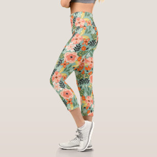 Leggings Capri Modèle floral du jardin