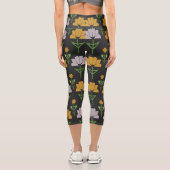 Leggings Capri Modèle floral dynamique (Verso)