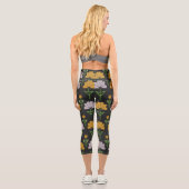 Leggings Capri Modèle floral dynamique (Verso)