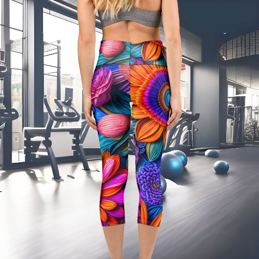 Leggings Capri Modèle floral en style boho