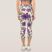 Leggings Capri Modèle floral I (Verso)