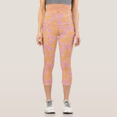 Leggings Capri Modèle Floral Moderne Du Milieu Du Siècle (Recto)