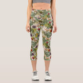 Leggings Capri Modèle floral tropical (Recto)