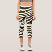 LEGGINGS CAPRI MODÈLE NOIR ZEBRA (Recto)