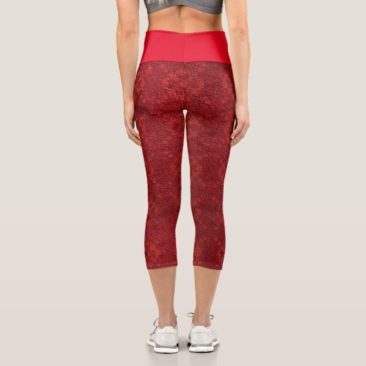 Leggings Capri Modèle rouge (Verso)