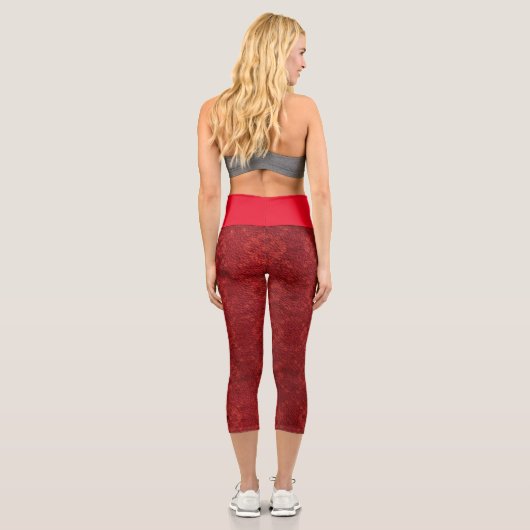 Leggings Capri Modèle rouge (Verso)