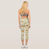 Leggings Capri Modèle sans couture de treillis de William Morris (Verso)