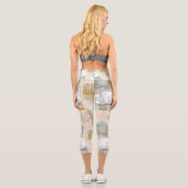 Leggings Capri Modern Abstract Pattern (Verso)