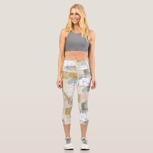 Leggings Capri Modern Abstract Pattern (Recto)