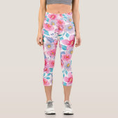 Leggings Capri modern lilac-pink and light blue pastel (Recto)