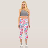 Leggings Capri modern lilac-pink and light blue pastel (Recto)