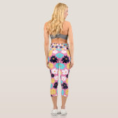 Leggings Capri Moderne Chic Rose floral (Verso)