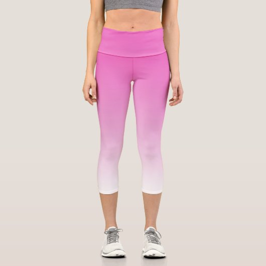 Leggings Capri Moderne Elégant Modèle rose Gradient femmes Meille (Recto)