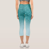 Leggings Capri Moderne parties scintillant Turquoise ombre scinti (Verso)