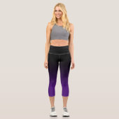 Leggings Capri Moderne Royal violet et noir Ombre (Recto)
