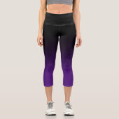 Leggings Capri Moderne Royal violet et noir Ombre (Recto)