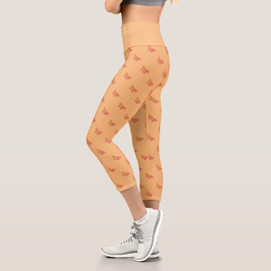 Leggings Capri Moderne Sporty Chic Activewear Apricot Monogramme (Gauche)