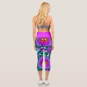 Leggings Capri Modes de vie - Art Neurographique Motif 2 (Verso)