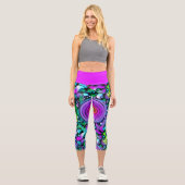 Leggings Capri Modes de vie - Art Neurographique Motif 2 (Recto)