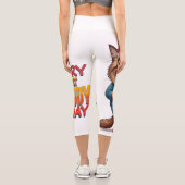 Leggings Capri Moeur de Noël de chat grincheux (Verso)