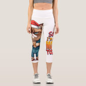 Leggings Capri Moeur de Noël de chat grincheux (Recto)