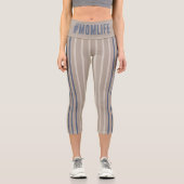 Leggings Capri Momlife beige bleu et blanc (Recto)