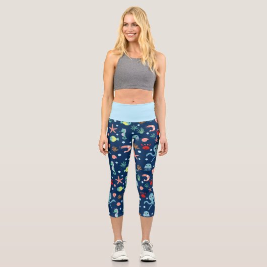 Leggings Capri Monde marin (Recto)
