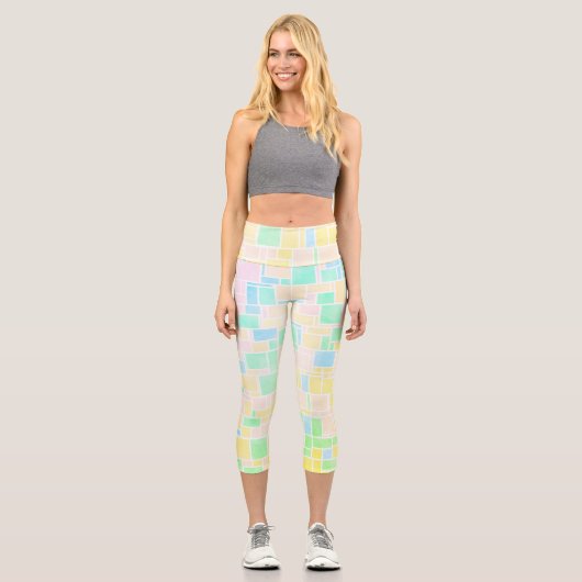 Leggings Capri Mondrian Pastel 3 (Recto)