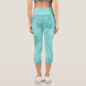 Leggings Capri Monnaie Bleue Vert Corail Texture (Verso)