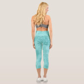 Leggings Capri Monnaie Bleue Vert Corail Texture (Verso)
