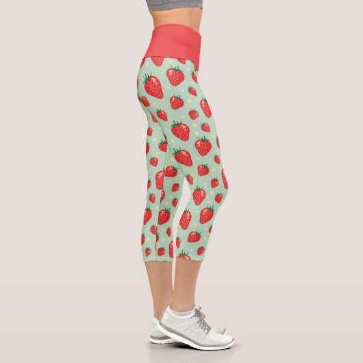 Leggings Capri Monnaie fraise été (Droite)
