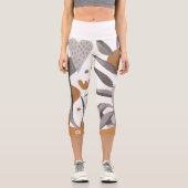 Leggings Capri Monogramme Boho Chic Botanique Floral (Recto)