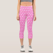 Leggings Capri Monogramme de point rose Polka (Recto)