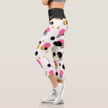Leggings Capri Monogramme Fun Girl Polka Dot Motif moderne<br><div class="desc">Ce design moderne présente un motif à pois rose,  or et noir sur un arrière - plan blanc avec un monogramme personnalisé #fun #fashion #leggings #vêtements #mode #fitness #fitness #vêtements #vêtements #cadeaux #sports #vêtements #style #tendance #cadeaux #personnalisation #monogramme #monogrammed</div>