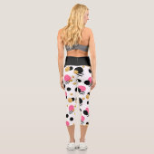 Leggings Capri Monogramme Fun Girl Polka Dot Motif moderne (Verso)