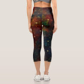 Leggings Capri Monographie de parties scintillant irisée colorée (Verso)