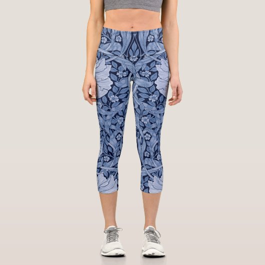 Leggings Capri Monotone bleu Pimpernel, William Morris (Recto)