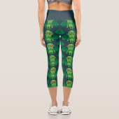 Leggings Capri Monstres de Cute Green (Verso)