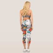 Leggings Capri Monstres Fous Colorés (Verso)