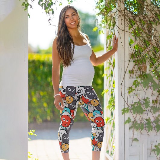 Leggings Capri Monstres Fous Colorés