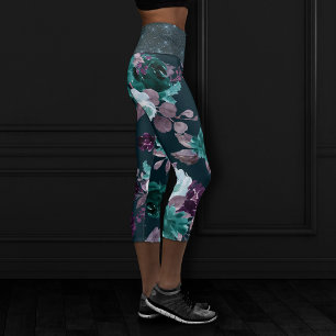Leggings Capri Moody Boho Chimmer Turquoise violet profond Turq