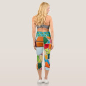 Leggings Capri Mosaïque Abstraite (Verso)