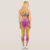 Leggings Capri Motif-2 haut-taille Capris (Verso)