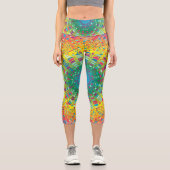 Leggings Capri Motif-2 haut-taille Capris (Recto)