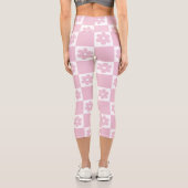 Leggings Capri Motif à fleurs roses (Verso)