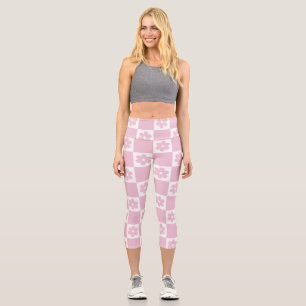 Leggings Capri Motif à fleurs roses
