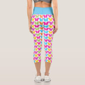 Leggings Capri Motif à papillon arc-en-ciel mignon (Verso)