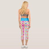 Leggings Capri Motif à papillon arc-en-ciel mignon (Verso)