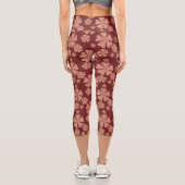 Leggings Capri Motif Abstrait Brown à la boue (Verso)